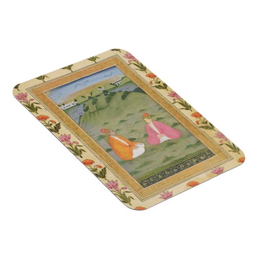 二人の貴族が小C座の風景に座っていた マグネット (右側)