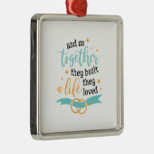 二人の贈り物が一緒に人生を築いた メタルオーナメント (右)