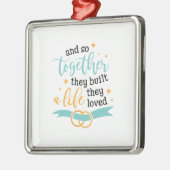 二人の贈り物が一緒に人生を築いた メタルオーナメント (左)