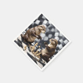 二人の遊チェス スタンダードカクテルナプキン (角)
