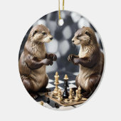 二人の遊チェス セラミックオーナメント (左)