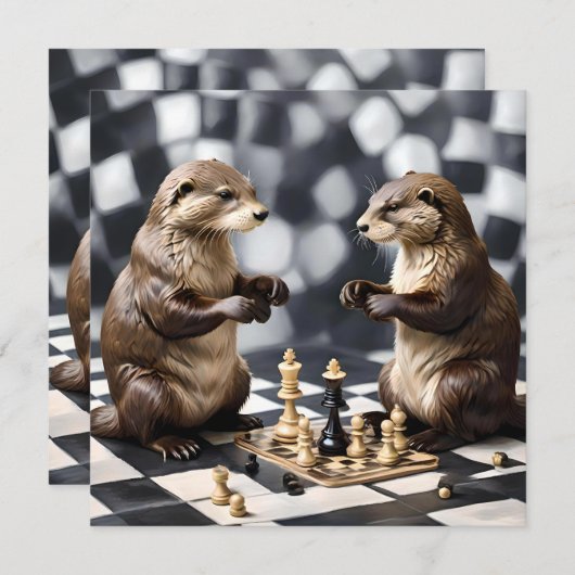 二人の遊チェス 招待状 (正面/裏面)