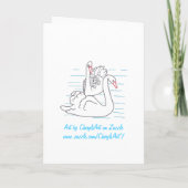 二人の黒い白鳥が結婚式の招待状を描く 招待状 (裏面)