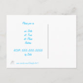 二人の黒い白鳥が結婚式を引く招待状 インビテーションポストカード (裏面)