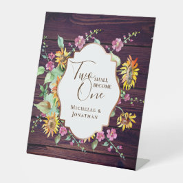 二人はピンクのフローラ結婚だ 台座サイン