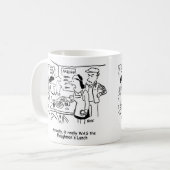 二人はローマンの食べ昼食を食べたと言われる コーヒーマグカップ (正面左)