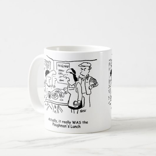 二人はローマンの食べ昼食を食べたと言われる コーヒーマグカップ (正面左)