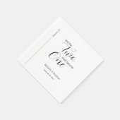 二人は一モダンつミニマル結婚なる スタンダードカクテルナプキン (角)