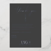 二人は一人より上手だ |赤ちゃんシャワーありがとう 箔招待状 (正面)