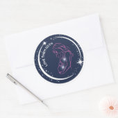 二人を愛するプロライフ妊娠中の母の天空 ラウンドシール (封筒)