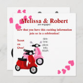 二人乗りスクーター！ 招待状 (正面/裏面)