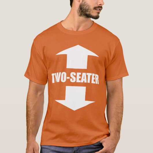 二人乗りダブルミーニング 汚い 淫らな言葉のギフト Tシャツ (正面)