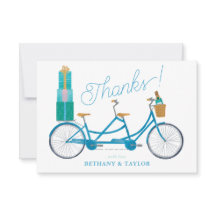 二人乗り水彩タンデム自転車