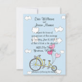 二人乗り自転車 招待状 (正面)