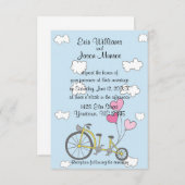 二人乗り自転車 招待状 (正面/裏面)
