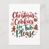 二人用のクリスマスケーキをお願いします 妊娠 クリスマス 案内ポストカード (正面)