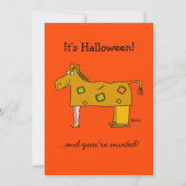 二人用の馬のコスチューム 面白いハロウィンパーティー 招待状 (正面)