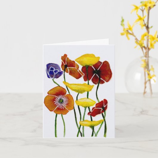 二人結婚の願い カード (黄色い花)