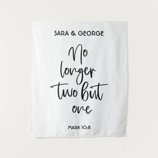 二体一となる ウェディングサイン タペストリー (正面)