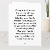 二倍の喜び、二倍の愛 サンキューカード (裏面)