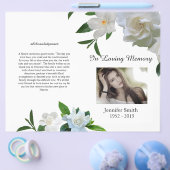 二倍ホワイトガーデニア葬儀プログラム チラシ (シングル)