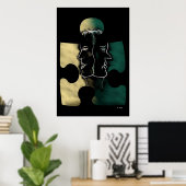 二分法プリント ポスター (ホームオフィス)