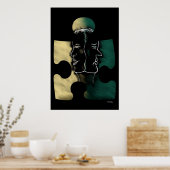 二分法プリント ポスター (キッチン)