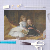 二動揺してビクトリアン若い女の子ティッシュペーパー 薄葉紙 (クラフト)