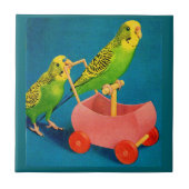 二匹のインコ タイル (正面)