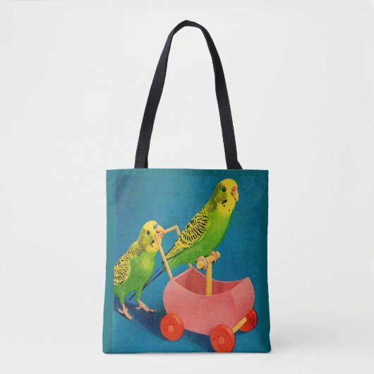 二匹のインコ トートバッグ (正面)