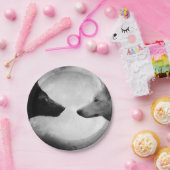 二匹のオオカミが向かい合って ペーパープレート (パーティー)