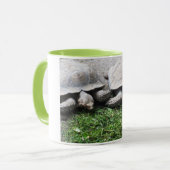 二匹のカメ食べ物を与えズ マグカップ (正面左)