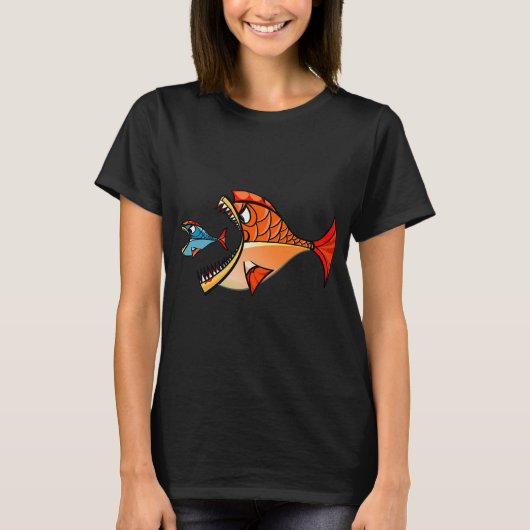 二匹のピラニア Tシャツ (正面)