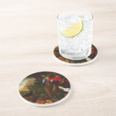 二匹のマカオとカケスとフルーツ コースター (側面)