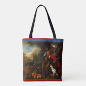 二匹のマカオとカケスとフルーツ トートバッグ (裏面)