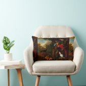 二匹のマカオとカケスとフルーツ ランバークッション (椅子)