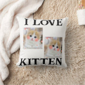 二匹の子猫と大きなフォンター枕 クッション (ブランケット)