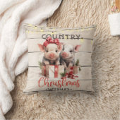 二匹の子豚とのカントリークリスマスウィッシュ クッション (ブランケット)