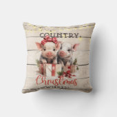 二匹の子豚とのカントリークリスマスウィッシュ クッション (裏面)