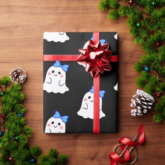 二匹の小さなブースツイン ラッピングペーパー (クリスマスギフト)