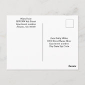 二匹の猫がいる美しい渦巻き園 ポストカード (裏面)