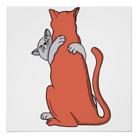 二匹の猫の友情 ポスター (正面)