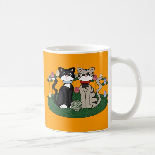 二匹の猫 コーヒーマグカップ (右)
