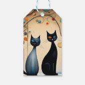 二匹の魅力的な猫 ギフトタグ (裏面)