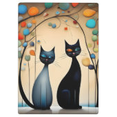 二匹の魅力的な猫 クリップボード (裏面)