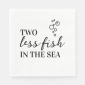 二匹少ない魚の海のウェディング スタンダードランチョンナプキン (正面)