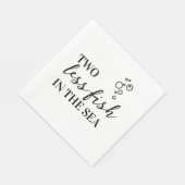 二匹少ない魚の海のウェディング スタンダードランチョンナプキン (角)