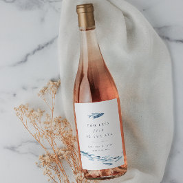 二匹少ない魚の海のウェディング ワインラベル