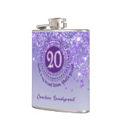 二十と紫のグリッターと飲み引用文 フラスク (左)