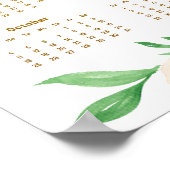 二十フローラと名前のフェイク金ゴールド ポスター (角)